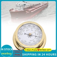 nearbuy Sorandy 4.7 Inch Brass Barometer  Accurate Air Pressure Measurement with White Dial and Zinc