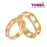 TOMEI Endless Love Couple Rings, Yellow Gold 916 (XD-YG0761R/0762R-1C)