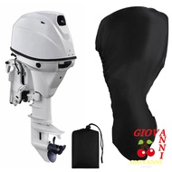 GIOVANNI Boat Outboard Motor Cover, 420D Oxford Fabric Zipper Full Boat Motor Cover, Fits 0-350HP Motor Engine UV-Proof Waterproof Outboard Engine Covers Anti-scratch