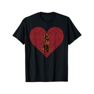 KATUN Irish Setter Dog Heart T-Shirt - Cool Cotton, Dog Lover Gift