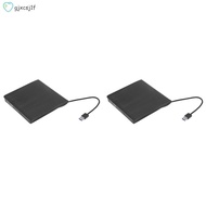 2X External CD DVD Drive USB 3.0, Premium Portable DVD/CD ROM +/-RW Optical Drive Burner Writer Player for Laptop PC Mac