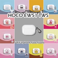 READY STOCK! For HOCO EW51 TWS Case Transparent cartoon Soft Silicone Earphone Case Casing Cover