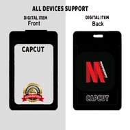 Digital Item Capcut Pro Lanyard Neck Straps With ID Card Protector Mobile Phone Lanyard