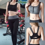 MIKAZE - KUBY Women Adjustable Push Up Sport Bra Gym Yoga Fitness Zipper