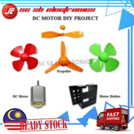 DC3V~9V DC BRUSHED MOTOR DIY PROJECT WITH PROPELLER (MOTOR DC PROJEK)