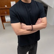 GTAL American Solid Color T-Shirt Solona Fabric Skinny Sports Plus Size Men's Clothing Quick-Drying 