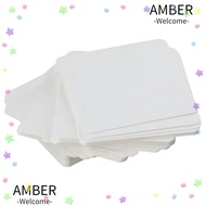 AMBER 100 Pcs Vocabulary Word Card, Cards White Square Cardstock, Message Card Blank DIY Message Car