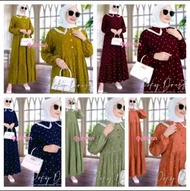 MIDI DRES polka  KEKINIAN MIDI DRES JUMBO MIDI DRES WANITA  MIDI DRES DEWASA TERBARU 2022