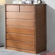 S/💖Chest of Drawers Solid Wood Simplicity Modern Bedroom Storage Cabinet Locker IKEA Special Offer Drawer Five-Bucket Ca
