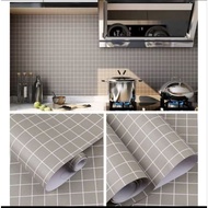 Minimalist Japanese grey checkered pattern wall sticker Wallpaper Eco-friendly PVC adhesive glueADA