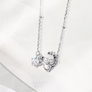 BADBADTZ系列-酷企鵝莫桑石單鑽純銀項鍊