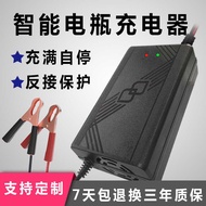 12V Motorcycle Battery Charger Lead-Acid Battery Charger Electric Vehicle Charger 12V6A Car 60AH