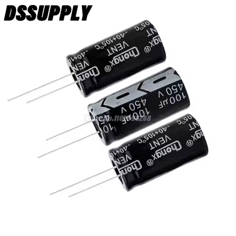 5PCS 450V100UF 18X30mm 450V 100UF Aluminum Electrolytic Capacitor 18*30