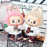 【FY】  For 17cm Labubu Doll Clothes Fashion Color Match Leather Jacket Dolls Accessories Cute Decorat