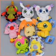 HJ4 10CM 8Style Anime Digimon Plush Pendant Agumon Gabumon Tailmon Tentomon Gomamon Piyomon Palmon P