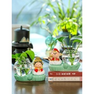 Little Fairy Water Raising Green Dill Hydroponic Decoration Home Office Desktop Work Space Vase Livi