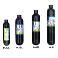 Black High Quality Tank 0.22L/ 0.36L /0.42L/0.5L 4500psi 300bar Mini Scuba Tank Pcp Carbon Fiber Tan