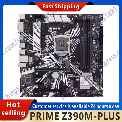 Used PRIME Z390M-PLUS original desktop computer Z390 Z390M DDR4 motherboard LGA 1151 i7/i5/i3 USB3.0