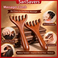 6-Claws Head Massager Meridian Dredging Head Scalp Massager Scraper Massage Comb Shoulder SPA Tool