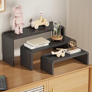 [48H Shipping] Desktop Figurine Display Storage Rack Tiered Storage Solid Wood U Bubble Mart Elevate