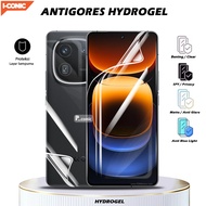 Anti-Scratch Hydrogel IQOO 12 Hydrogel Film Clear Matte Blue Light Anti Spy Screen Protector Not Tem