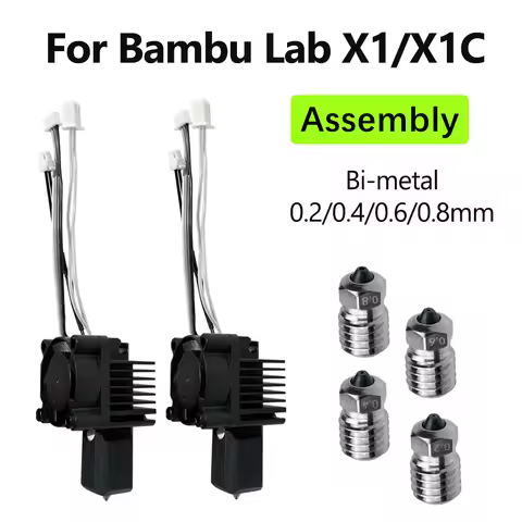 x1c hotend complete For Bambu LAB X1 X1C 3D Printer 0.4MM Nozzle Bamboo LAB Assembly Hotend Kit with