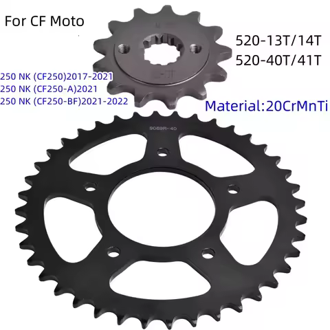 520-40T/41T/13T/14T Silent Motorcycle Front Rear Sprocket for CF Moto 250NK CF250 250NK CF450 250SR 