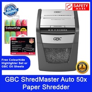 GBC ShredMaster Auto 50X Shredder. GBC AUTO50X. Auto Feed Shredder. Includes 1 Free Oil Sheet Pack o