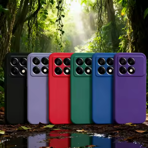 For Poco F8 Pro Case For Xiaomi Poco F8 Pro Fundas Cover Coque Original Liquid Silicone Soft TPU Pho