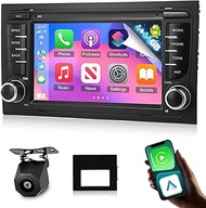 4G+64G Android 15 Car Stereo for Audi A4 S4 RS4 2002-2008 Seat Exeo with Wireless Carplay & Android 