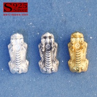S999 Pure Silver 3D Hard Silver Pixiu Copper Coin Money Money Lucky Fortune DIY Separator Beads Brac
