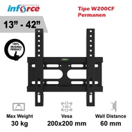 TV BRACKET 14-42" - 13-42" MONITOR BRACKET - UNIVERSAL INFORCE W200CF BRACKET - MONITOR BRACKET - UN