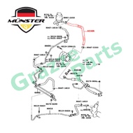 Münster Power Steering Tank Hose Reservoir To Pump 44348-06200 for Toyota Camry ACV30 ACV31 1AZ-FE 2