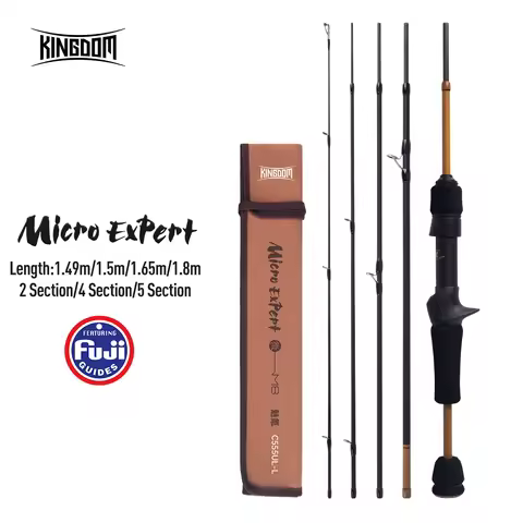 Kingdom Fishing Rod Micro Expert Stream 1.49m 1.5m 1.65m 1.8m Ultralight MF Action FUJI A 24+30T Car