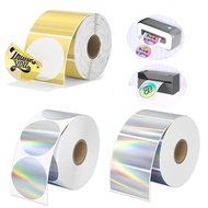 Holographic Laser Silver Thermal Sticker DIY Seal Labels Card Festival Crafts Party Decorations for 