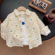 IENENS Spring Boys Shirts Thin Long Sleeves Letter Blouses 0-5 Years Baby Clothes Tops Wear Kids Clo