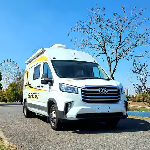 Box Van Camper 5.94m Motor Home Rv caravan 2-5 Persons Rv Motorhome Camper Truck Body off Road Famil