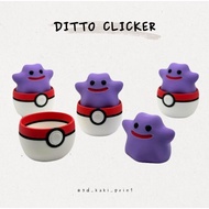 Ditto Clicker Keychain | 3D Printed Mechanical Switch Pokémon Pokéball Fidget Toy | Cute Ditto Desk 