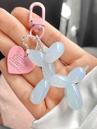 Jelly Balloon 狗造型情侶手機配件鑰匙扣,精緻高端、時尚創意可愛包包裝飾