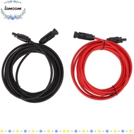 LAMOO  Panel Wire, 12AWG Wire Black 3 Meter + Red 3 Meter  Extension Cable, Waterproof 4mm² Diameter