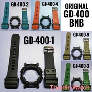 stainless watch ◑() ORIGINAL GD-400-4 CASIO G-SHOCK REPLACEMENT BAND. RED COLOUR. RESIN QUALITY