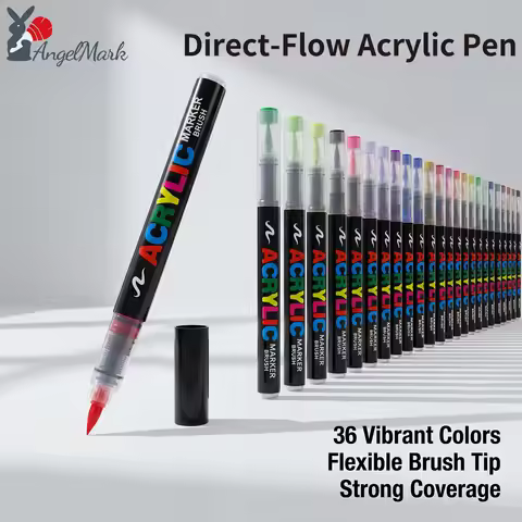 12-168 Colors Acrylic Paint Pen Marker Brush Tip Paint Marker For Rock Painting Wood Canvas Stone Ch