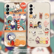 Handphone Case For Samsung Galaxy A55 5G A35 5G Funny Cartoon Lazy Snoopy Friends Pattern Soft Silicone Transparent Phone Casing Samsung A55 5G Cover Case