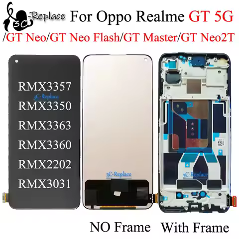 TFT 6.43" For OPPO Realme GT 5G GT Neo GT Master GTNeo Flash GT Neo2T LCD Display Touch Screen Digit
