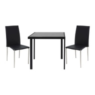 SB Design Square SB FURNITURE ชุดโต๊ะอาหาร รุ่น Puccini สีดำ