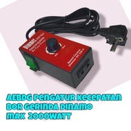 AEBDG Dimmer SCR 2000w + (FUSE) Pengatur Kecepatan Gerinda Stop Kontak 1 lubang / Dimmer AC 2000W Pe