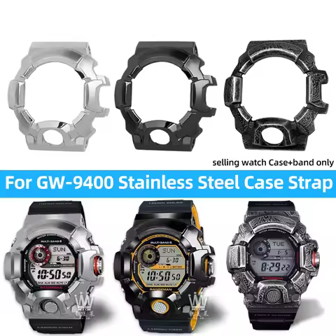 GW9400 Mod kit Stainless Steel Watch Bezel & Strap For Casio G-SHOCK GW-9400 Modified Metal Case wat