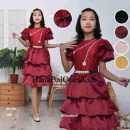 Dress Yunia Anak Perempuan Bahan Bridal Silk COD Umur 4 - 13 Tahun / Gaun Pesta Anak Perempuan Umur