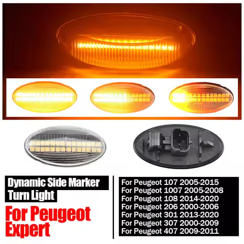 LED Light Side Marker Dynamic Fender Turn Signal For Peugeot Citroen C1 C2 C3 C5 C6 107 206 307 407 