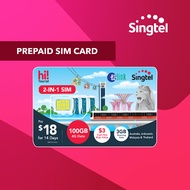 Singtel SGD18 hi Tourist Prepaid SIM Card (SIM to be registered within 7Days)